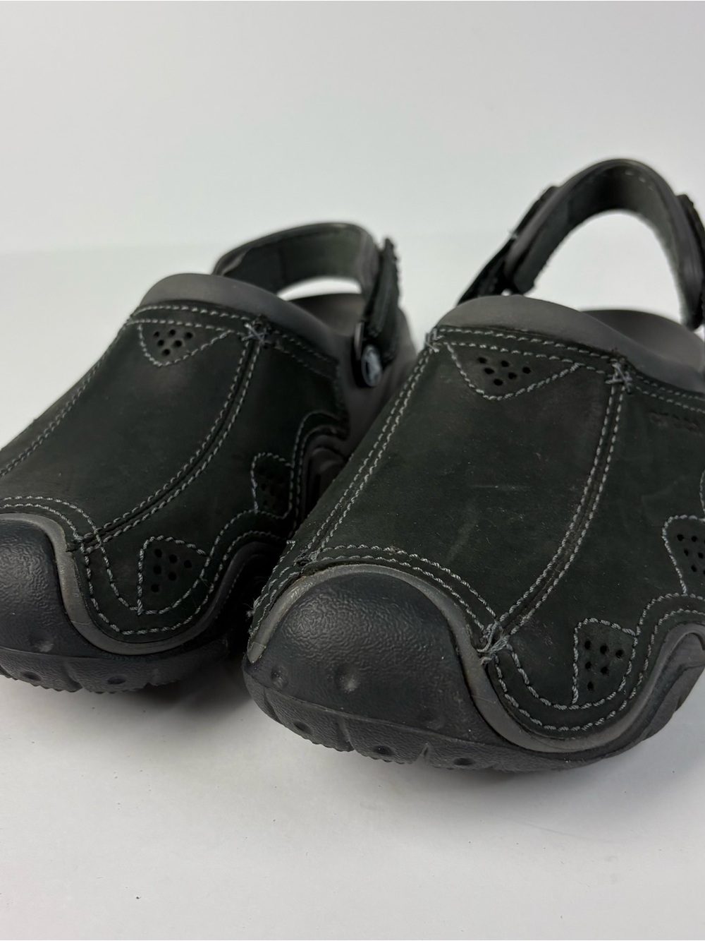 CROCS  Black Closed-Toe Comfort Clogs